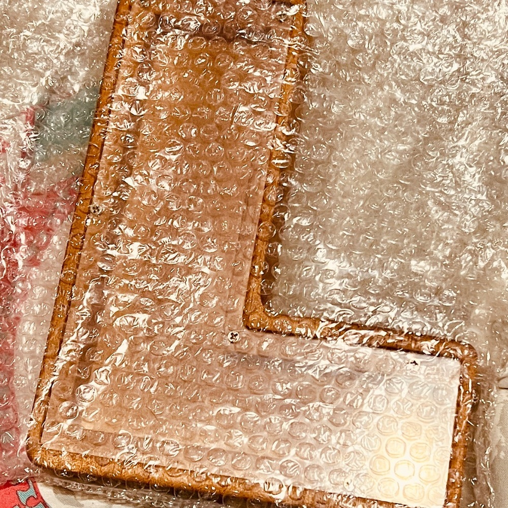 Brown Wooden L-Shaped Shadow Box